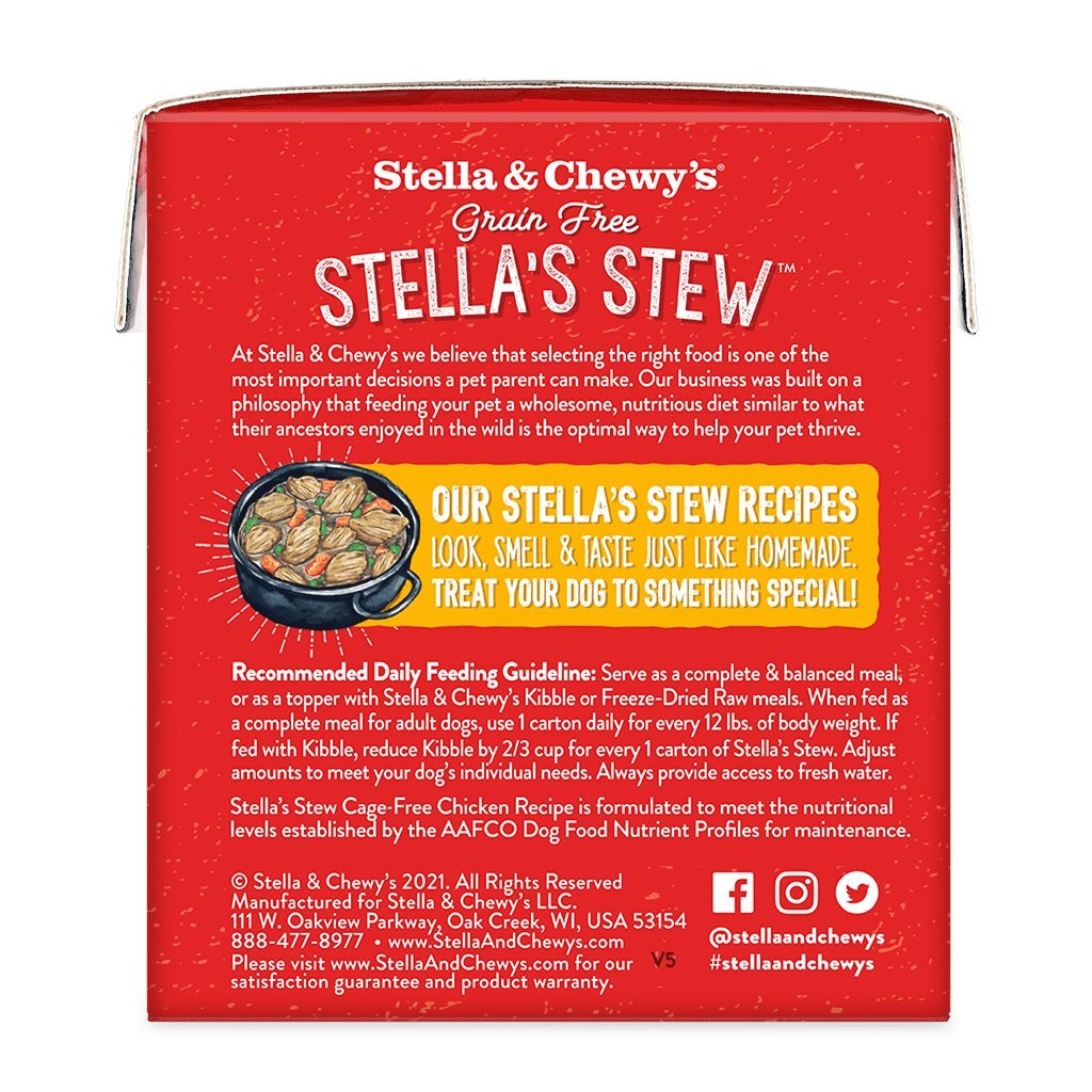 原箱 12 盒優惠 - Stella & Chewy's 單一材料燉肉系列 燉放養雞肉狗狗鮮食濕糧 11 oz (SS-C-11) - 幸福站