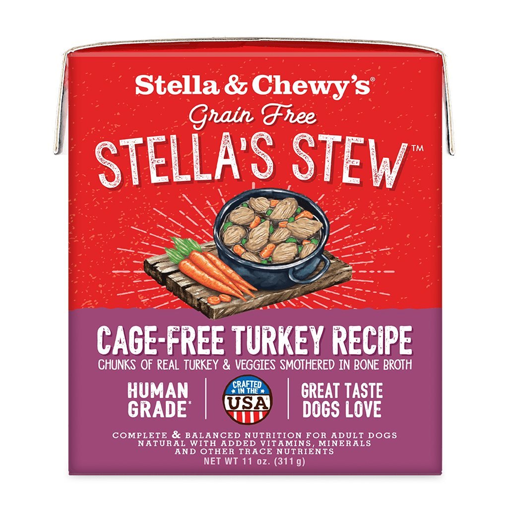 原箱 12 盒優惠 - Stella & Chewy's 單一材料燉肉系列 燉放養火雞肉狗狗鮮食濕糧 11 oz (SS-T-11) - 幸福站