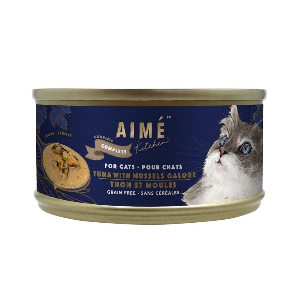 24 罐優惠套裝 - Aime Kitchen - Tuna Mussels Galore 吞拿魚青口盛宴貓罐頭 75g (TMA75) - 幸福站