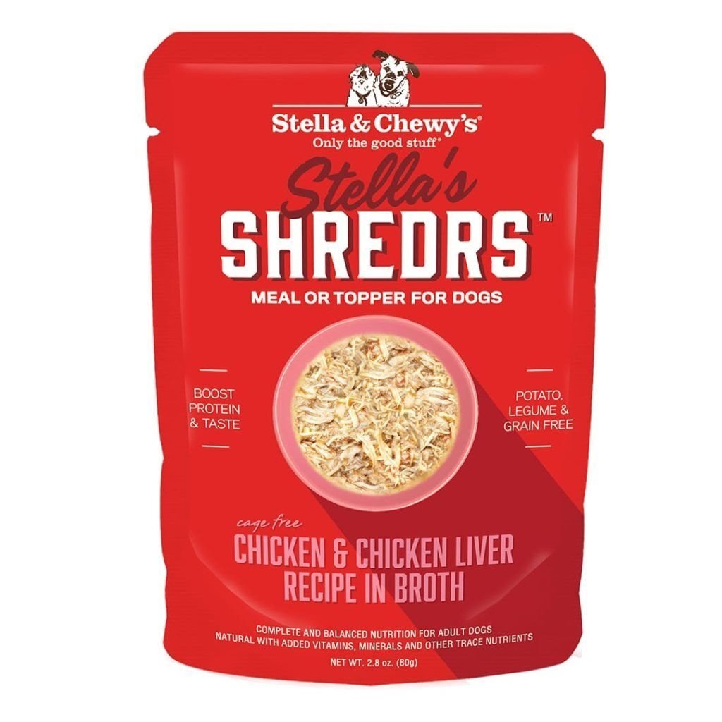 原箱 24 包優惠 - Stella & Chewy's 肉絲滋味包系列 放養雞+雞肝狗狗鮮食濕糧 2.8 oz (SSCCLB)