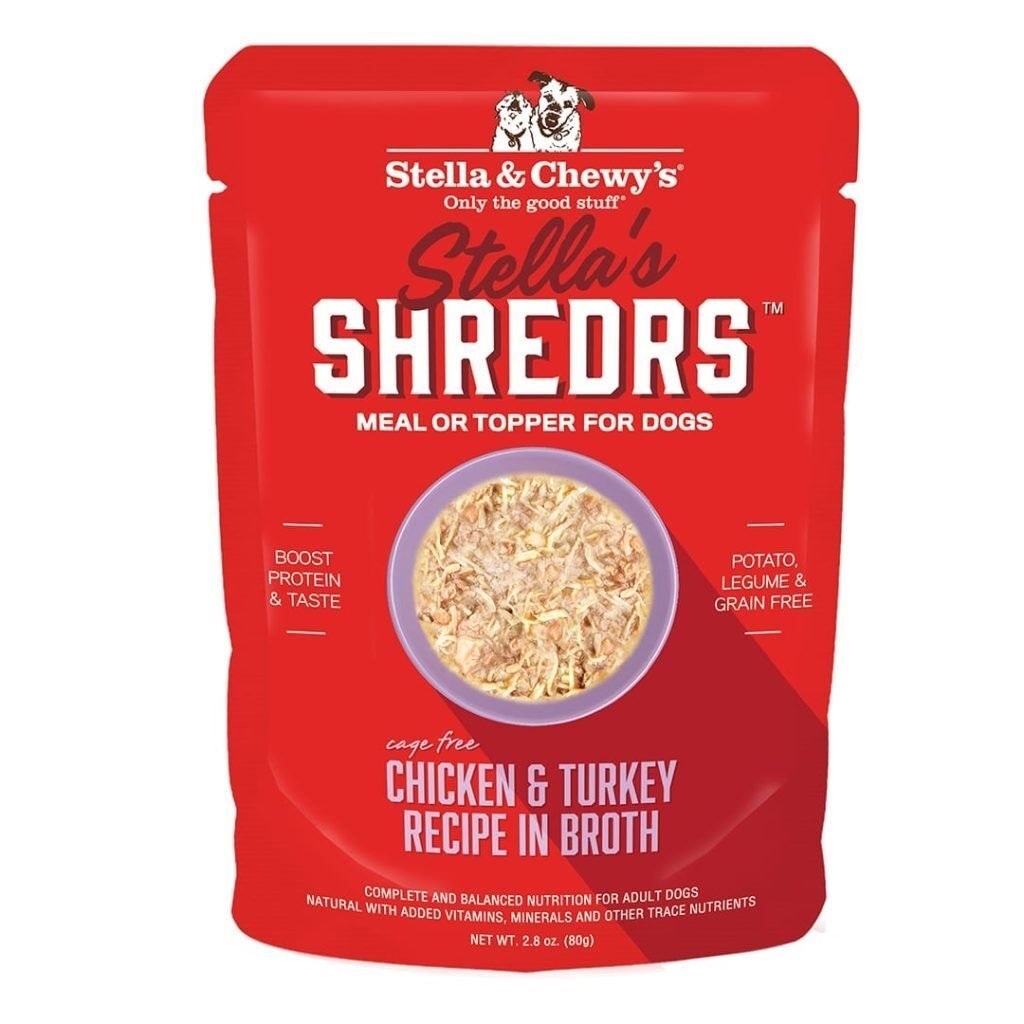 原箱 24 包優惠 - Stella & Chewy's 肉絲滋味包系列 放養雞+火雞狗狗鮮食濕糧 2.8 oz (SSCTB)
