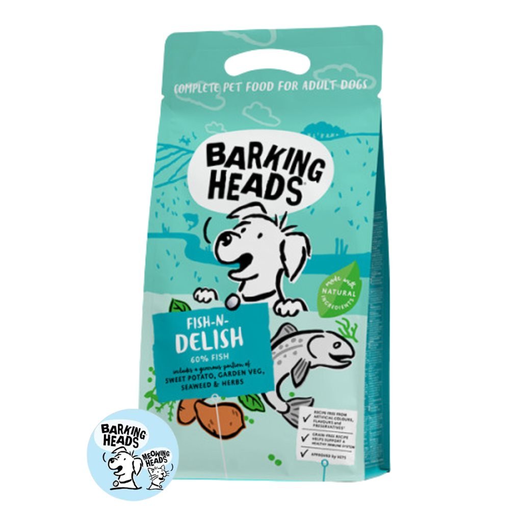 Barking Heads 無穀物全天然成犬糧 - 三文魚、鱒魚配方狗乾糧