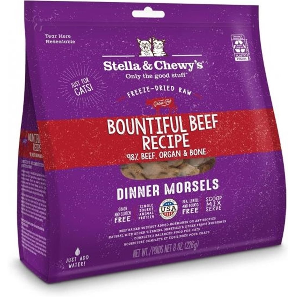 Stella & Chewy's - Freeze Dried Bountiful Beef Dinner - 牛肉 貓配方 凍乾生肉糧 (限時同重量買2送1) - 幸福站