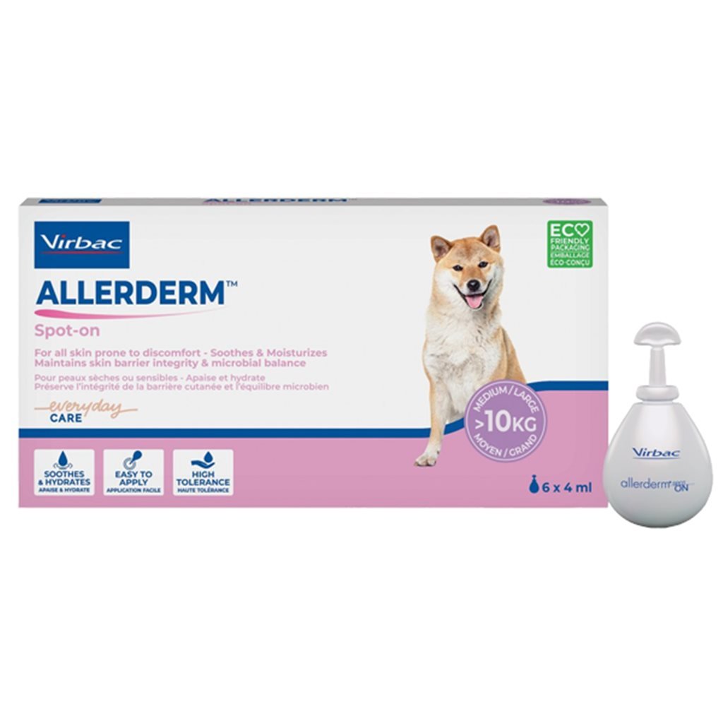 Virbac 維克 Allerderm Spot On SIS 愛樂滴 外用皮膚修復滴劑 全新升級配方 4 ml X 6 小支(只限用於皮膚) (v41) - 幸福站