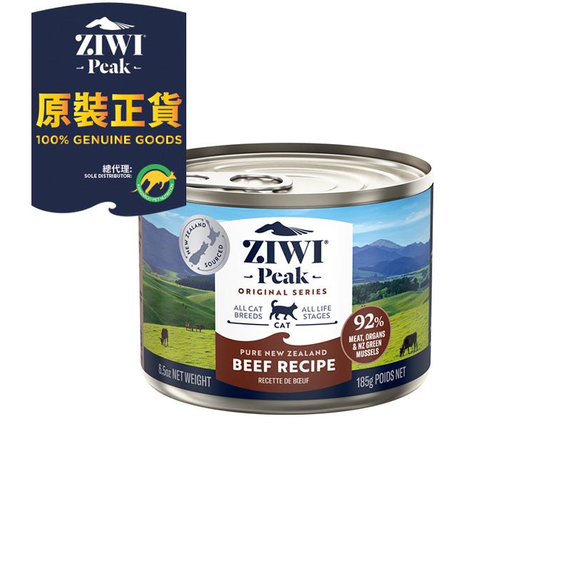 ZiwiPeak - 罐裝料理 (貓用) - 牛肉配方 185g X 12罐優惠 - 幸福站