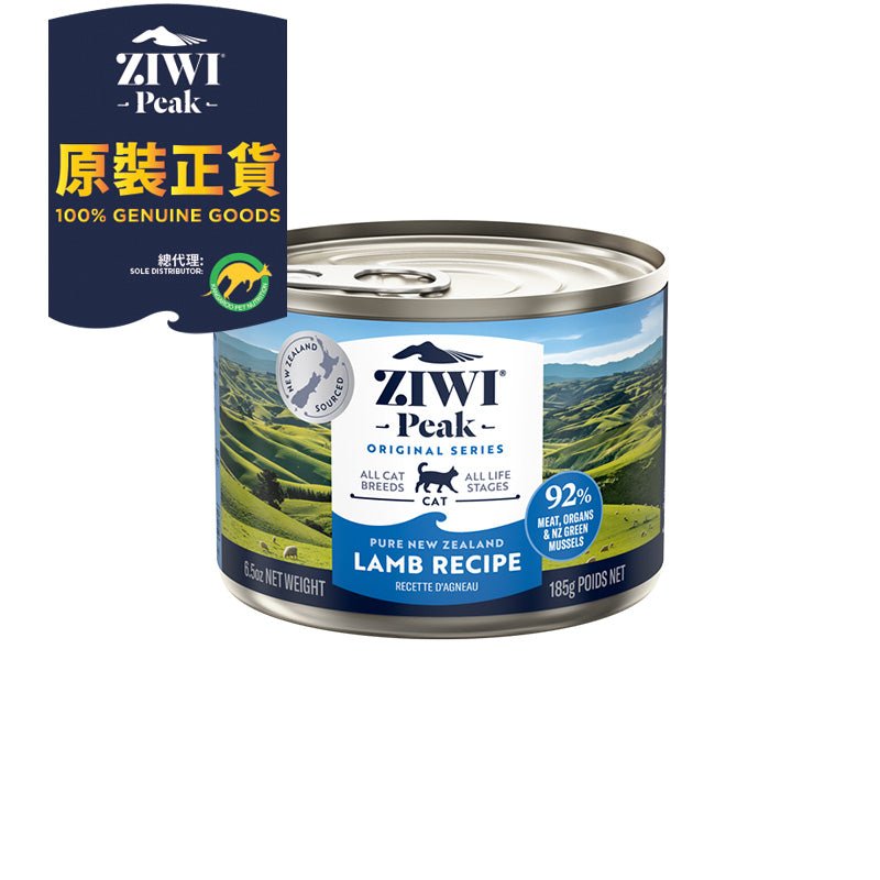 ZiwiPeak - 罐裝料理 (貓用) - 羊肉配方 185g X 12罐優惠 - 幸福站