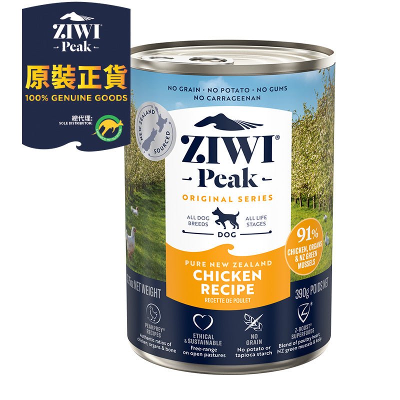 ZiwiPeak - 罐裝料理 (狗用) - 雞肉配方 390g - 幸福站