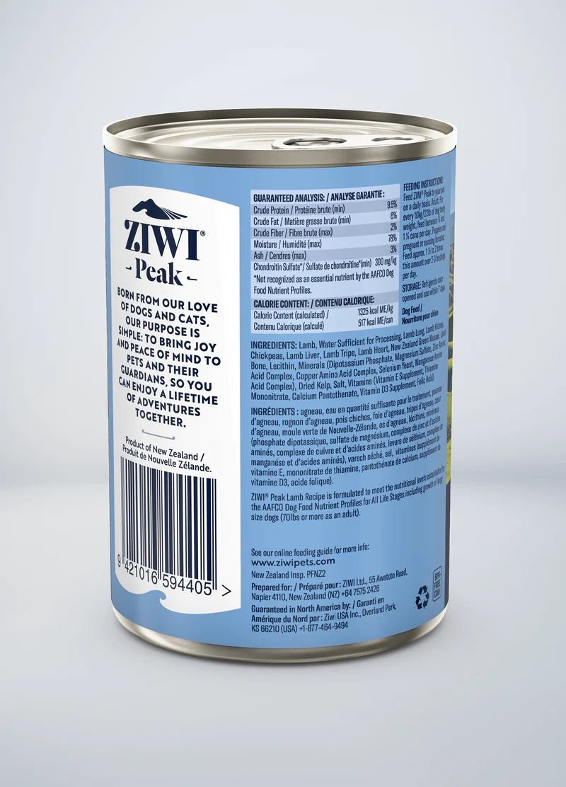 ZiwiPeak - Canned Food (For Dogs) - Lamb Formula 390g