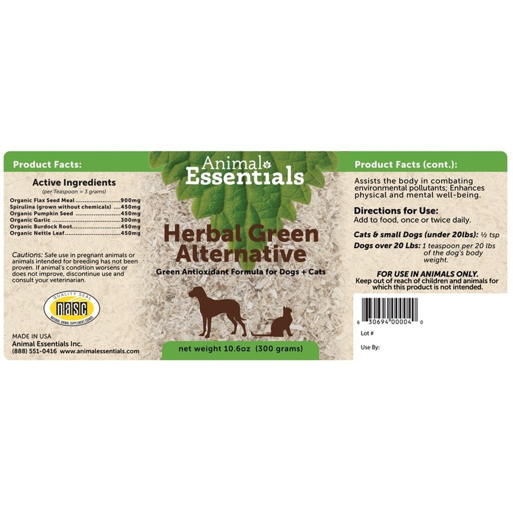 Animal Essentials - Green Alternative Organic Herbal Nutritional Powder 300g