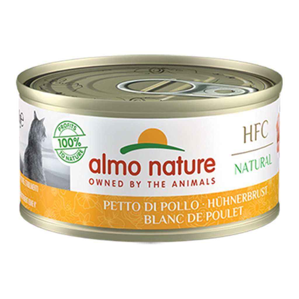 Almo Nature all-natural canned cat meat - chicken slices 70g
