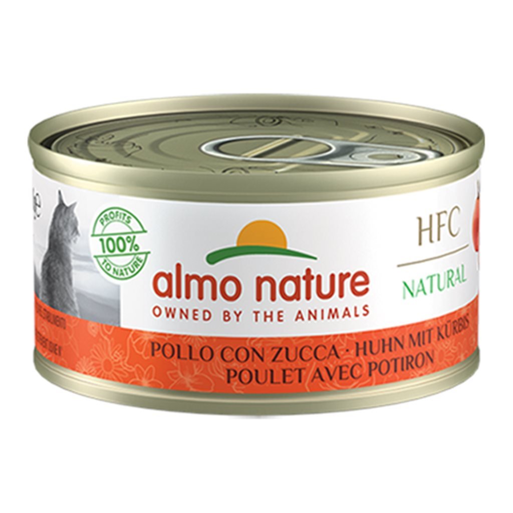 Almo Nature all-natural canned cat meat - chicken and pumpkin 70g