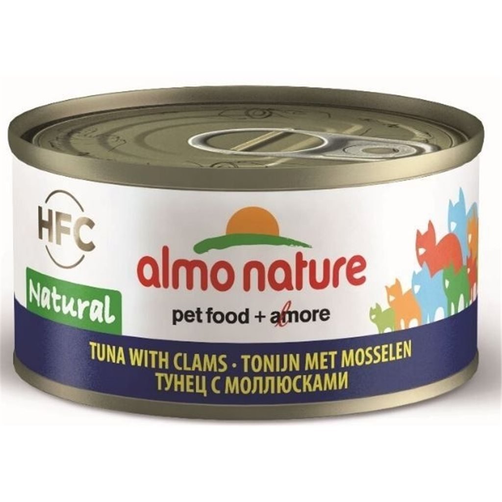 Almo Nature all-natural canned cat meat - tuna + clam 70g