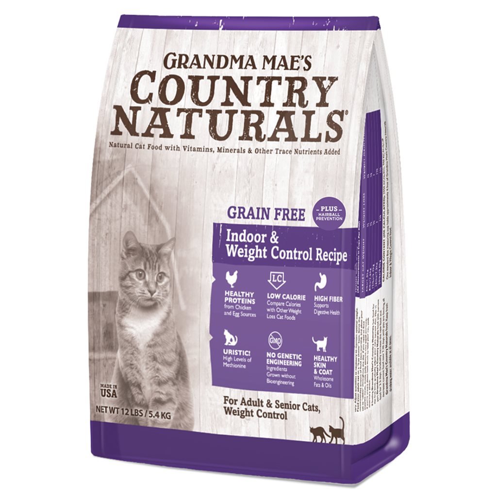 Country Naturals Grain-Free Weight Control Hair Ball Indoor Dry Cat Food 4lb