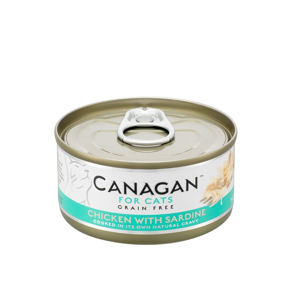 Canagan 貓罐 Chicken With Sardine 無穀物 雞肉伴沙甸魚 (鮮藍) - 幸福站