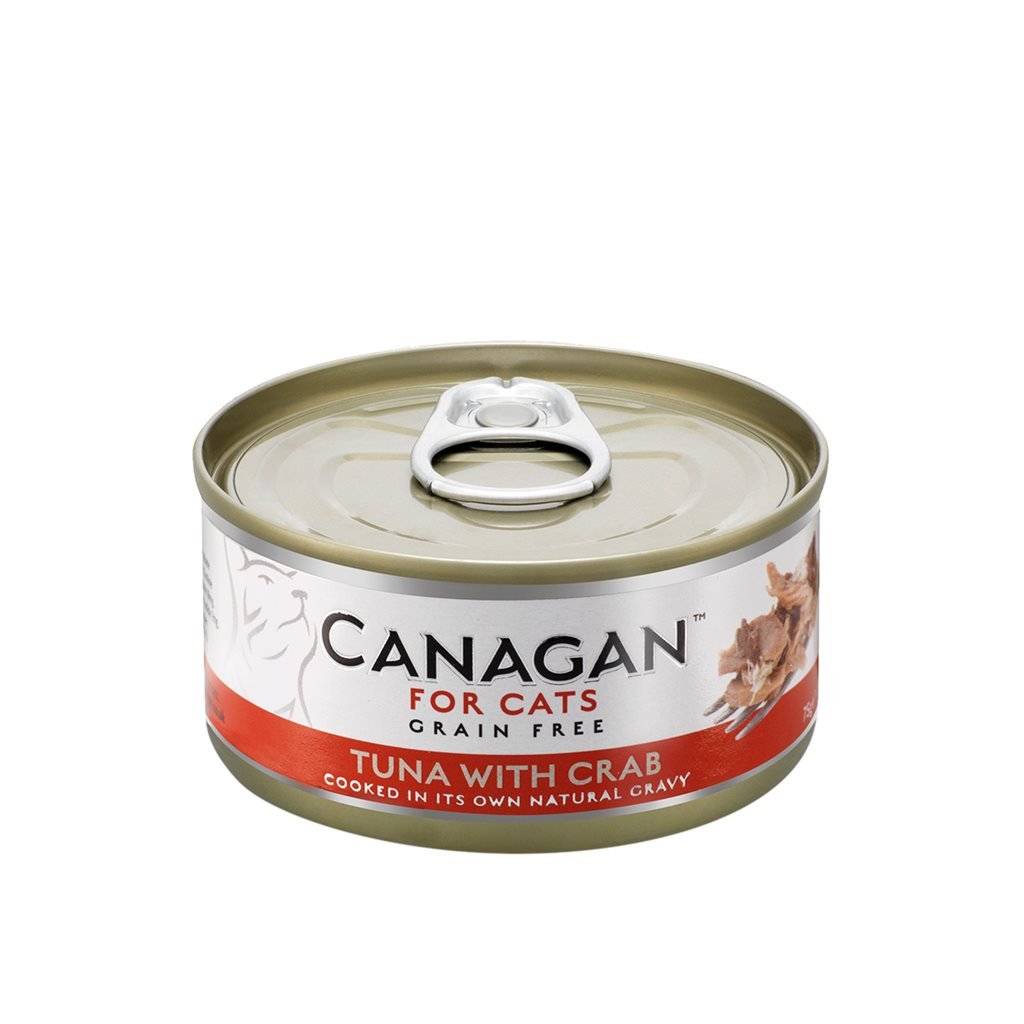 Canagan 貓罐 Tuna with Crab 無穀物 吞拿魚伴蟹肉 (紅) - 幸福站