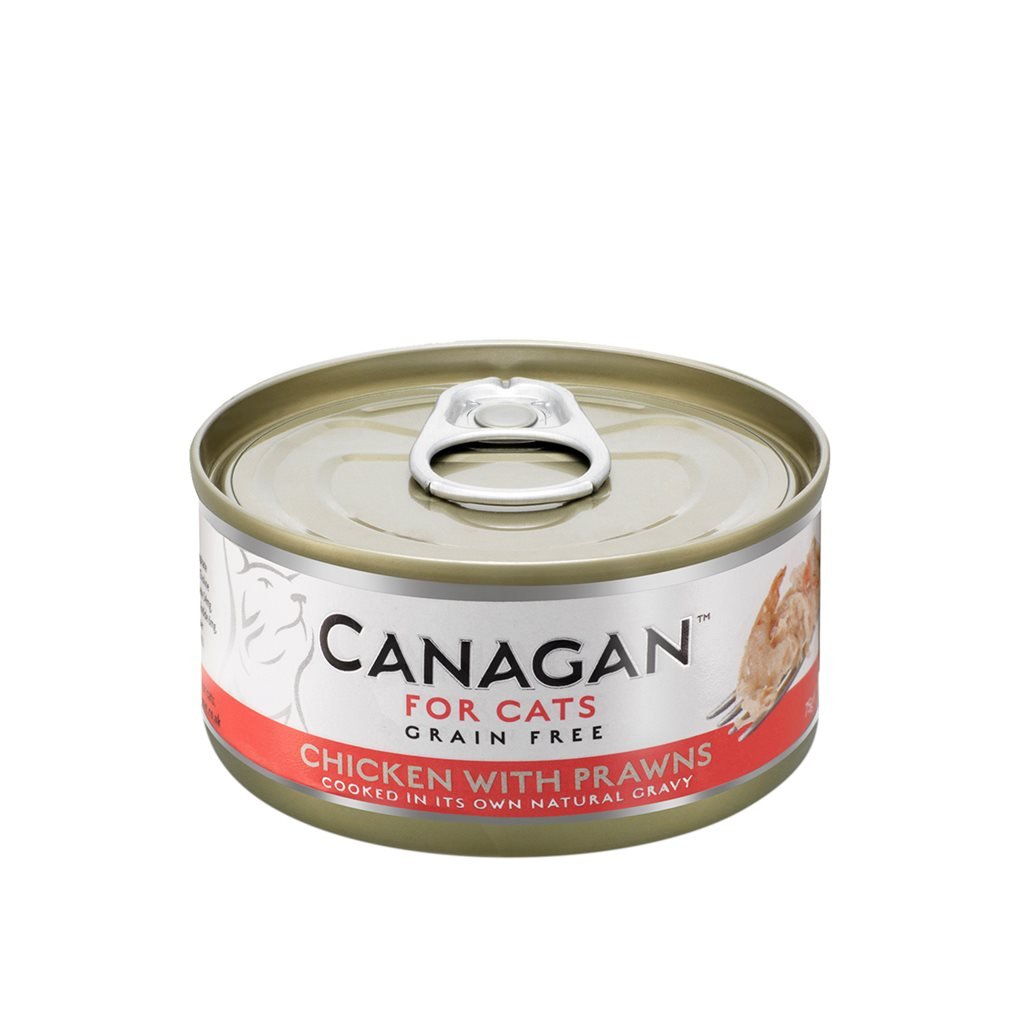 Canagan 貓罐 Tuna with Prawns 無穀物 吞拿魚伴大蝦 (橙) - 幸福站