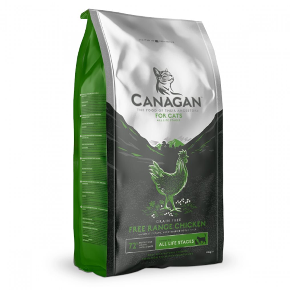 Canagan Free-Run Chicken For Cats Grain-free Free-Run Chicken (Whole Cat Dry Food) (Silver Green)