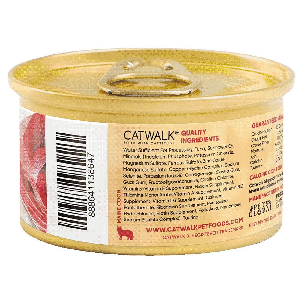 24 cans discount set - Catwalk bonito tuna cat staple food can 80g (CW-TUC) (no mixed styles available)