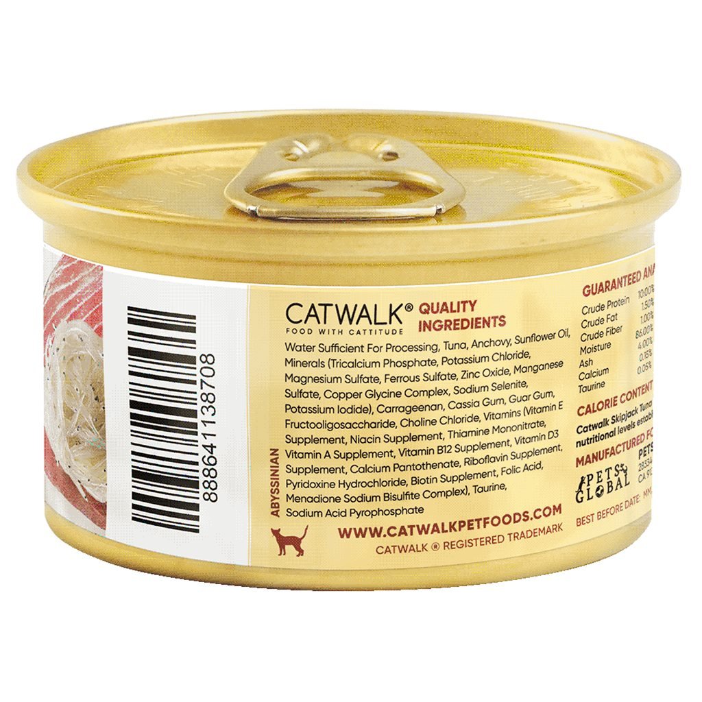 24 罐優惠套裝 - Catwalk 鰹吞拿魚+ 小鯷魚貓主食罐 80g (CW-SLC) (不設混款)