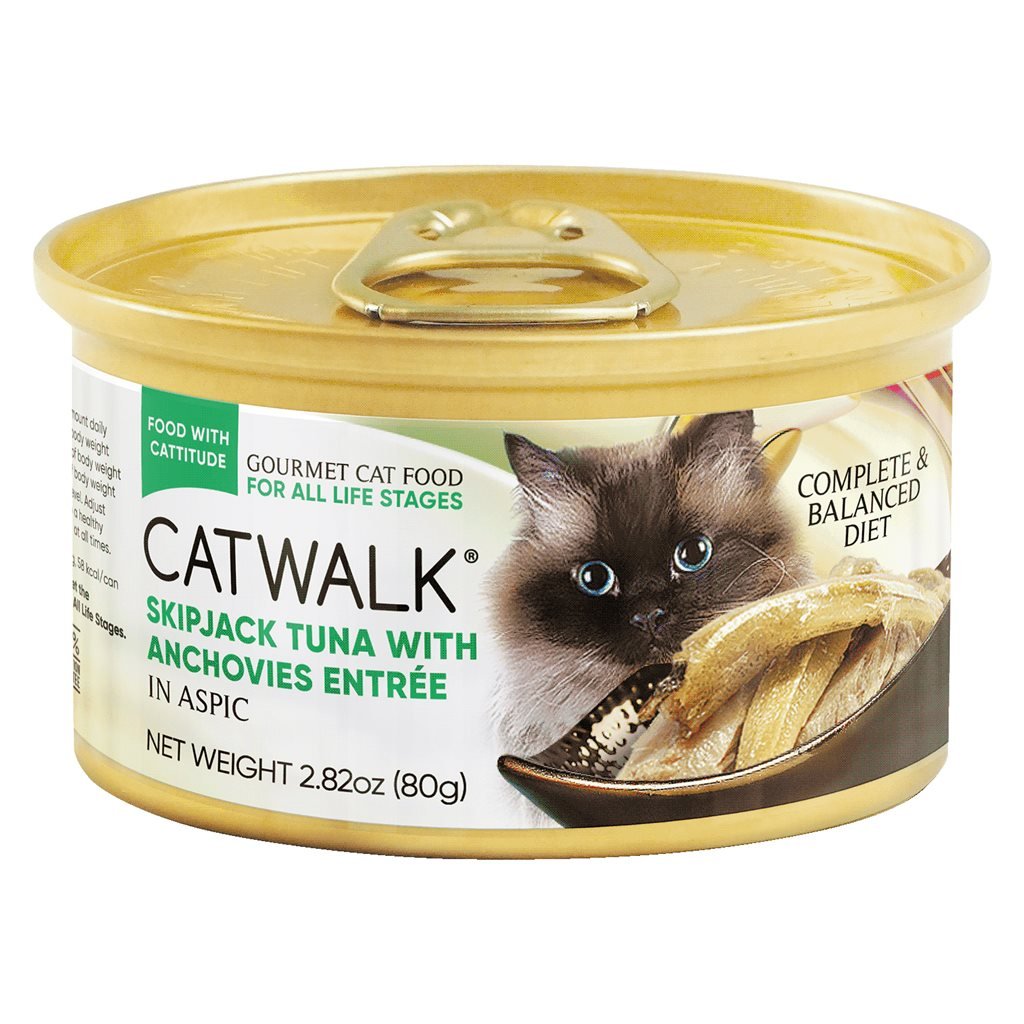 24 罐優惠套裝 - Catwalk 鰹吞拿魚+ 鯷魚貓主食罐 80g (CW-PUC) (不設混款) - 幸福站