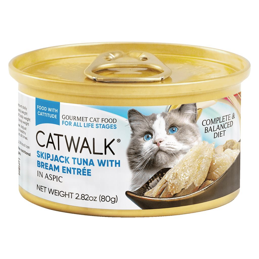 24 罐優惠套裝 - Catwalk 鰹吞拿魚 + 鯛魚貓罐頭 80g (CW-TBC) (不設混款) - 幸福站