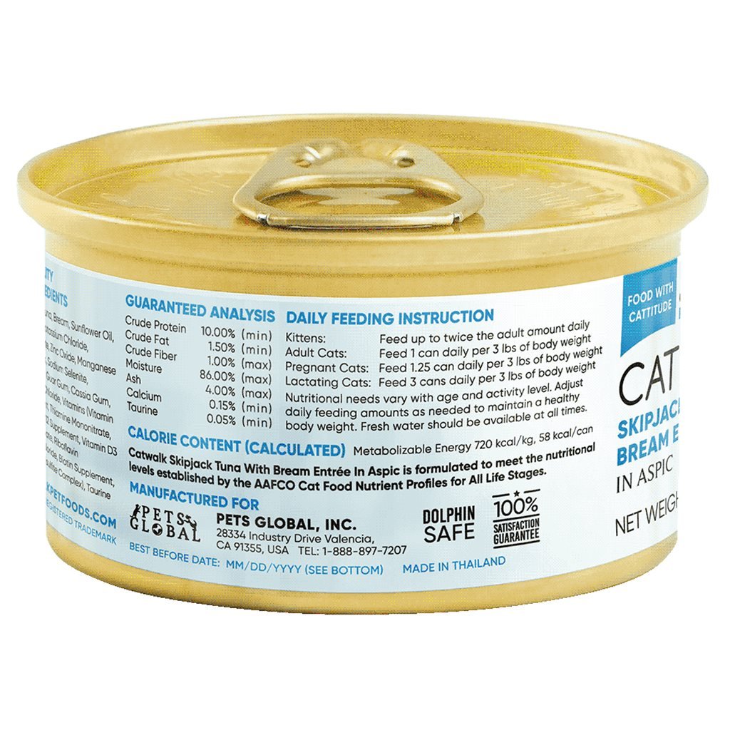 24 罐優惠套裝 - Catwalk 鰹吞拿魚 + 鯛魚貓罐頭 80g (CW-TBC) (不設混款) - 幸福站