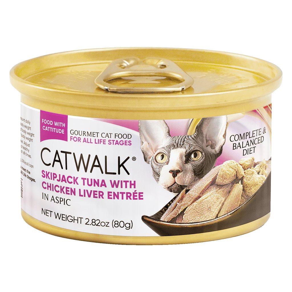 24 cans discount set - Catwalk bonito tuna + chicken liver cat staple food can 80g (CW-TLC) (no mixed styles available)