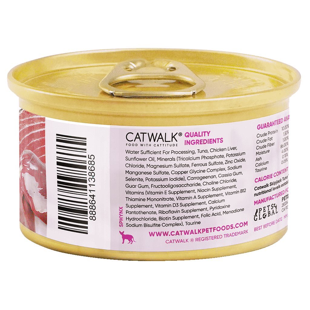 24 cans discount set - Catwalk bonito tuna + chicken liver cat staple food can 80g (CW-TLC) (no mixed styles available)
