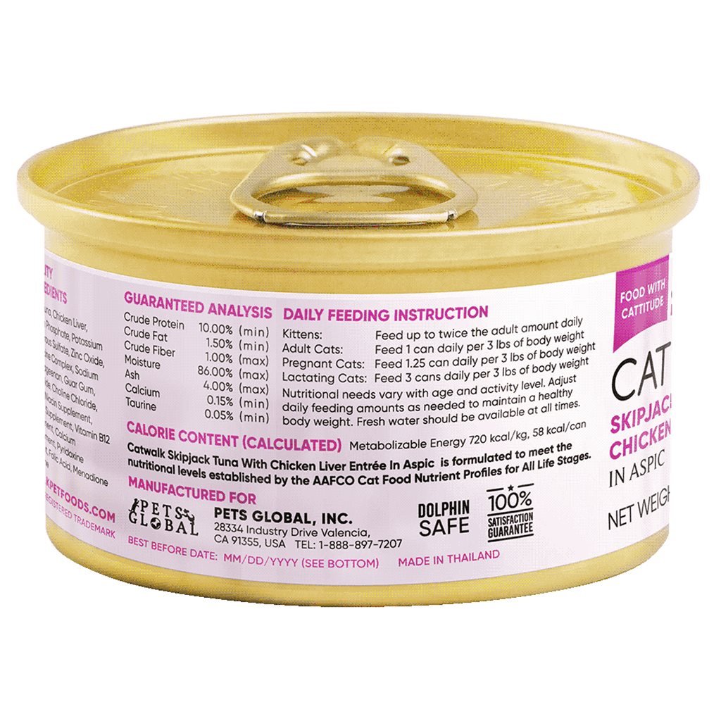24 罐優惠套裝 - Catwalk 鰹吞拿魚+ 雞肝貓主食罐 80g (CW-TLC) (不設混款) - 幸福站