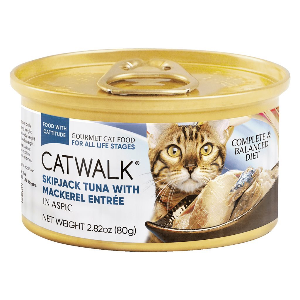 24 罐優惠套裝 - Catwalk 鰹吞拿魚 + 鯖魚貓主食罐 80g (CW-TMC) (不設混款) - 幸福站