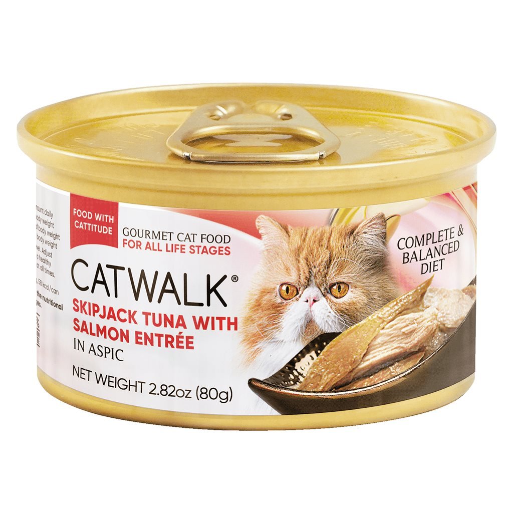 24 罐優惠套裝 - Catwalk 鰹吞拿魚 + 三文魚貓主食罐 80g (CW-GRC) (不設混款) - 幸福站