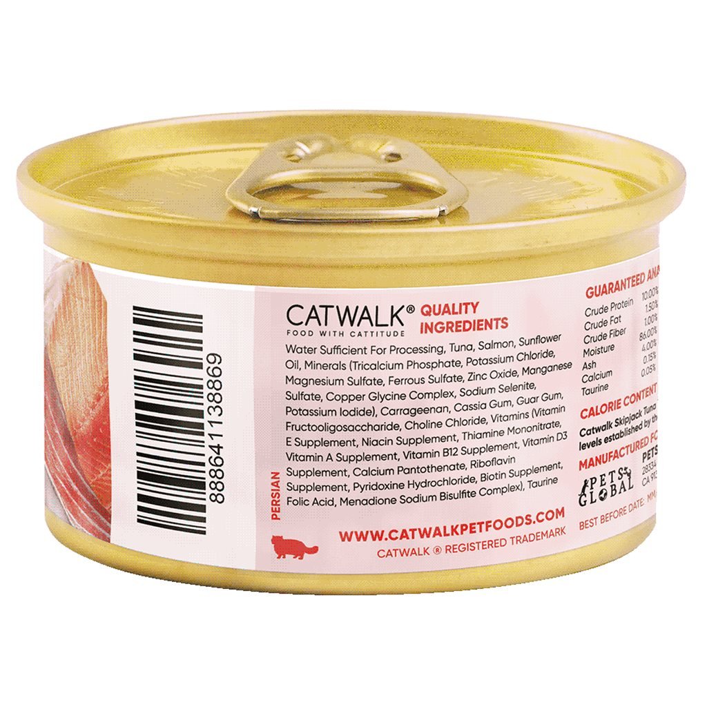 24 cans discount set - Catwalk bonito tuna + salmon cat staple food can 80g (CW-GRC) (no mixed styles available)