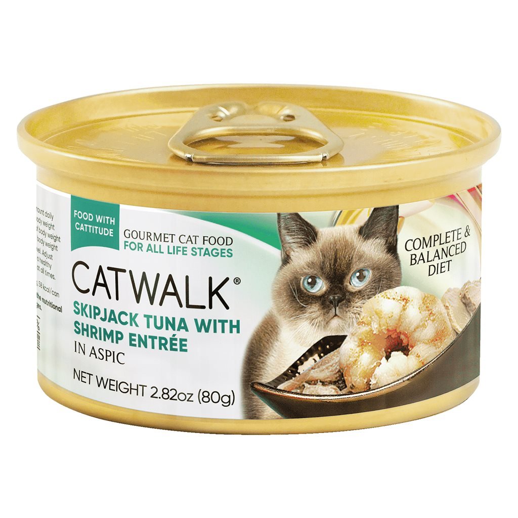 24 罐優惠套裝 - Catwalk 鰹吞拿魚+ 海蝦貓主食罐 80g (CW-RDC) (不設混款) - 幸福站