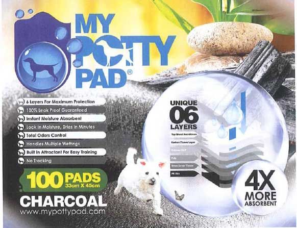 MY POTTY PAD Activated Charcoal Pet Pee Pad (Original Flavor)