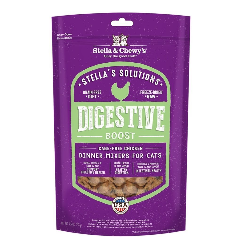 Stella's Solutions - Helps the digestive system - free-range chicken and cat formula freeze-dried raw meat food (staple food/dry food companion) 7.5oz