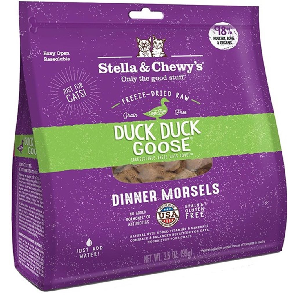 Stella &amp; Chewy's - Freeze Dried Duck Duck Goose Dinner - Freeze-dried raw meat food for cats