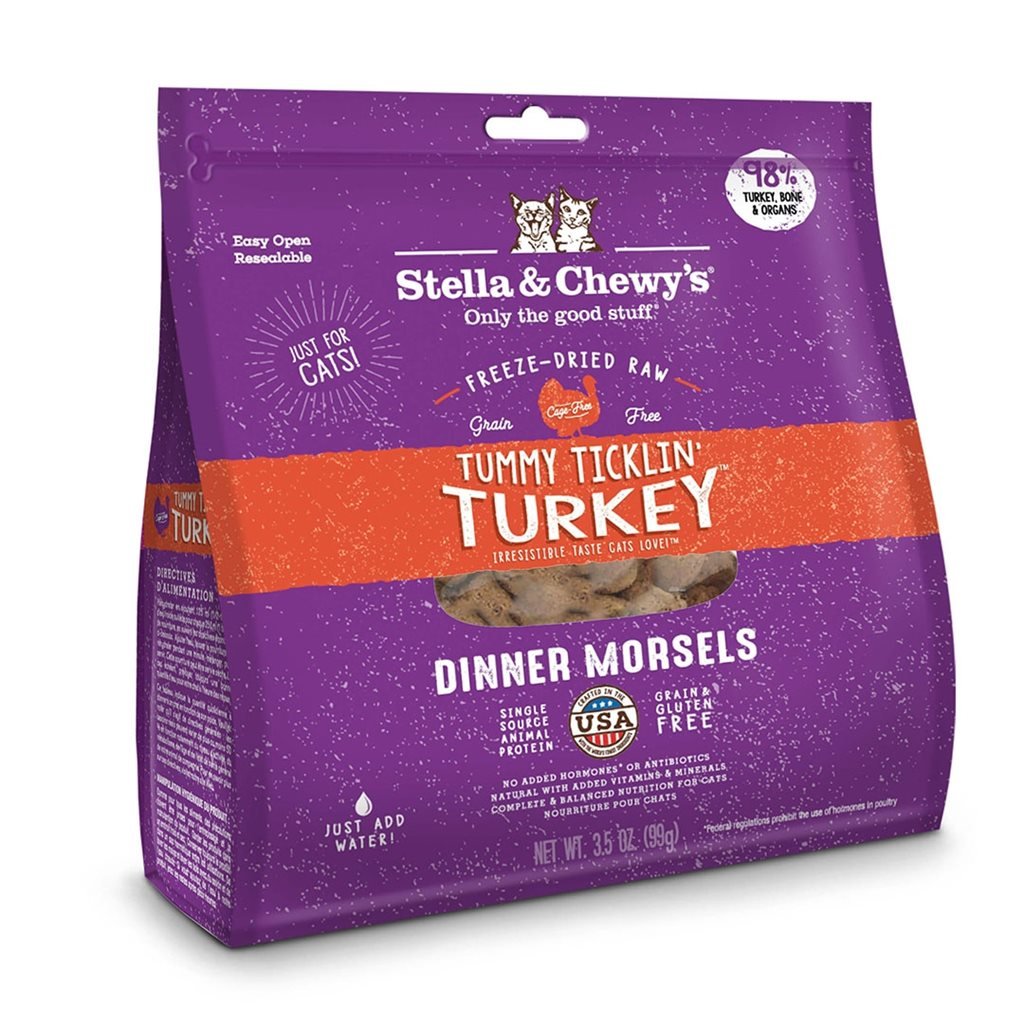 Stella &amp; Chewy's - Freeze Dried Tummy Ticklin' Turkey Dinner - Freeze Dried Turkey Dinner for Cats