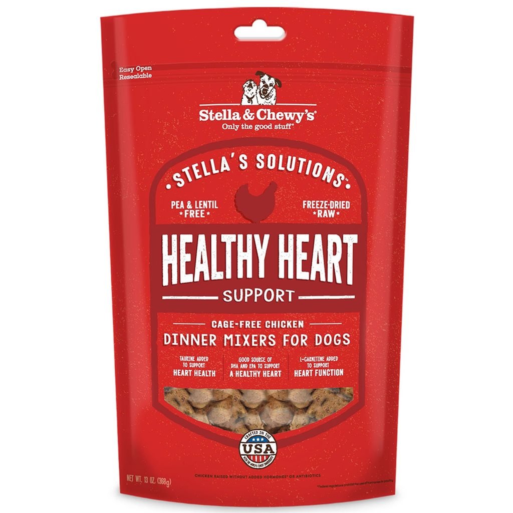 Stella’s Solutions - 支援心臟健康 - 放養雞 狗配方 凍乾生肉糧 (主糧/乾糧伴侶) 13oz