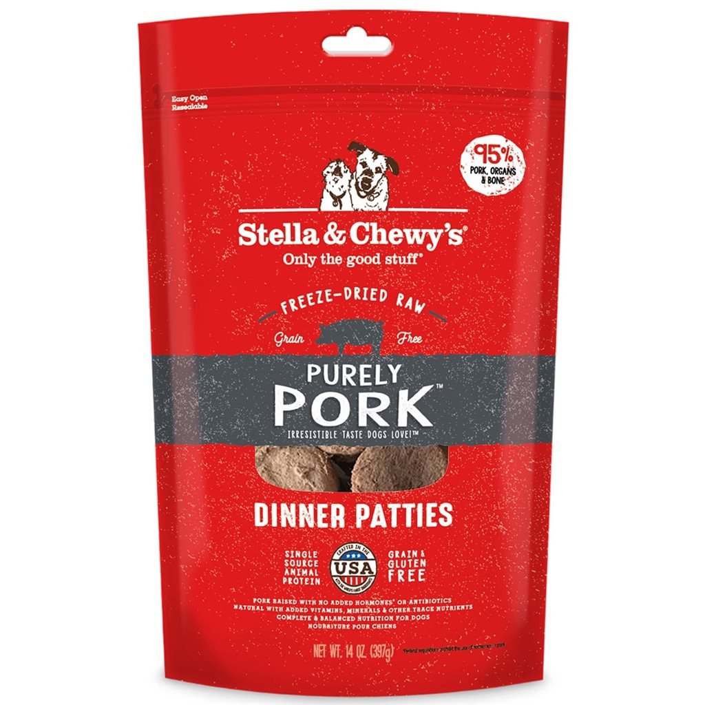 Stella & Chewy's - Freeze Dried Purely Pork - 豬肉 狗配方 凍乾糧 14oz - 幸福站