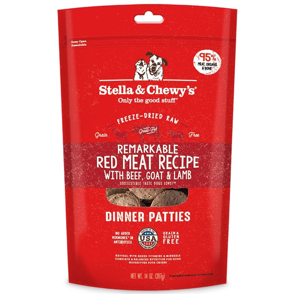 Stella &amp; Chewy's - Freeze Dried Remarkable Red Meat - Beef, Goat and Lamb Dog Formula Freeze-Dried Food