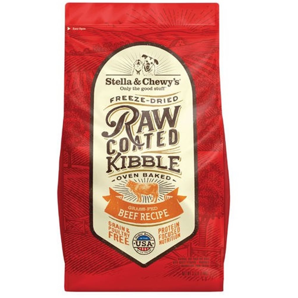 Stella &amp; Chewy's - Freeze Dried Raw Meat Coat Low Temperature Baked Dry Food - Grass Fed Beef Recipe