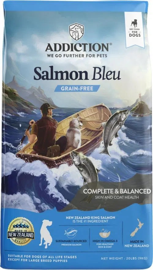 Addiction (Dog Food) – Grain-Free Blue Salmon Recipe