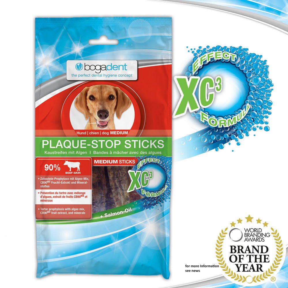 bogadent® PLAQUE STOP Sticks (Mini) 天然海藻除牙石條 (狗) 100g - 幸福站