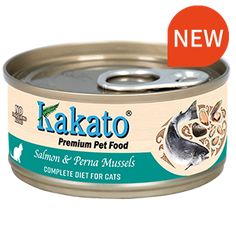 Kakato Kaka Cat Staple Food Can Series-Salmon, Emerald Mussels 70g