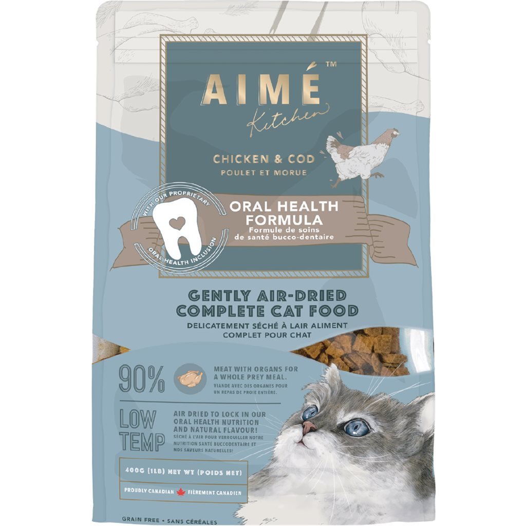 Aime Kitchen - Grain-free air-dried chicken and cod cat food 1kg (AKACC12)