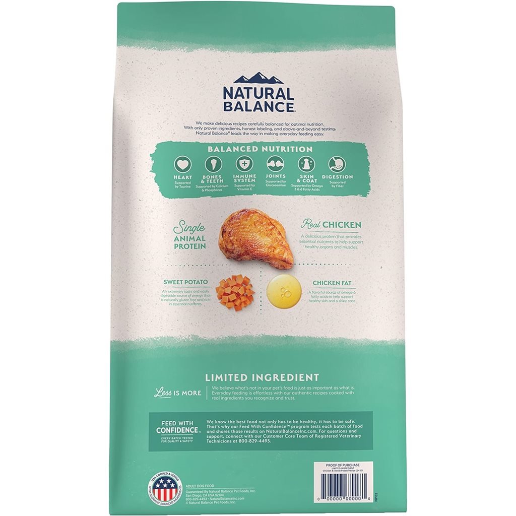 Natural Balance Single Protein Gluten Free - Salmon Sweet Potato Adult Dog Food