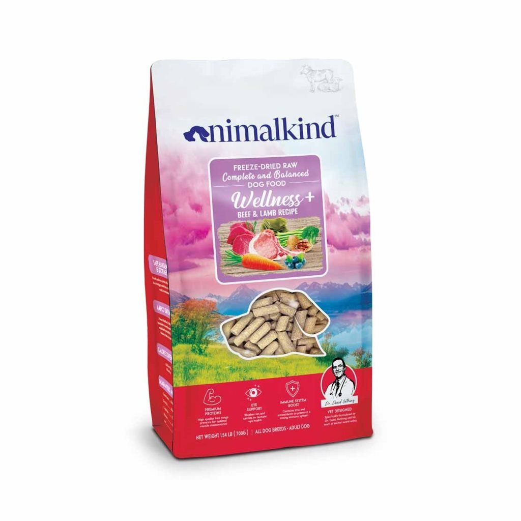 Animalkind - Freeze-Dried Raw Dog Food Wellness+ Beef & Lamb 牛肉和羊肉狗配方凍乾糧 340g - 幸福站