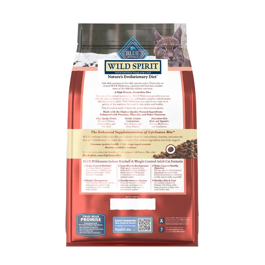 Blue Buffalo - Wild Spirit Indoor Cat Weight Control Chicken Formula Dry Cat Food 5 lb (800650)