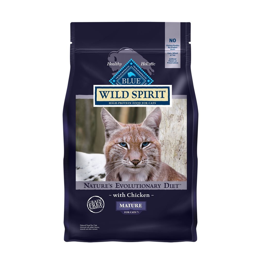 Blue Buffalo - Wild Spirit Indoor Senior Cat Chicken Formula Dry Cat Food 5 lb (800304)