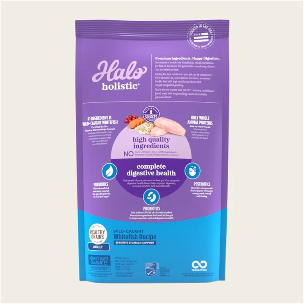 Halo - Holistic White Fish Formula for Adult Cats 10 lb (35222)